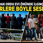 Zonguldak Ordu Evi önünde ilginç anlar: Askerlere böyle seslendi!