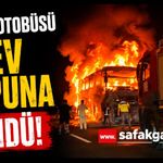 Yolcu otobüsü alev topuna döndü