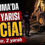 Otomobil karayoluna çıkan 3 mandaya çarptı: 1'i ağır, 2 yaralı