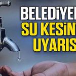 Çaycuma’da su kesintisi! Belediye saat verdi