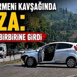 Çaydeğirmeni kavşağında kaza: İki araç birbirine girdi