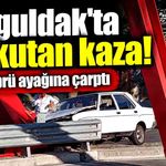 Zonguldak'ta otomobil köprü ayağına çarptı