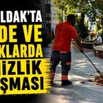 Zonguldak’ta cadde ve sokaklarda temizlik çalışması
