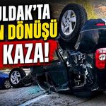 Zonguldak’ta düğün dönüşü korkutan kaza
