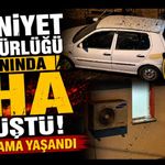 Araçların üzerine insansız hava aracı düştü