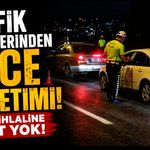 Trafik polislerinden gece denetimi