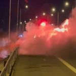 Kuzey Marmara Otoyolu’nda seyir halindeki otomobil alev alev yandı