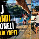 Plaj kapandı personeli temizlik yaptı