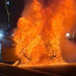 Polatlı'da seyir halindeki otomobil alevlere teslim oldu