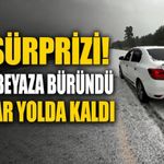 Ağustos ayında kış sürprizi! Yollar beyaza büründü, araçlar yollarda mahsur kaldı