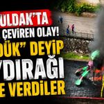 Zonguldak’ta şaşkına çeviren olay! “Üşüdük” deyip kaydırağı ateşe verdiler