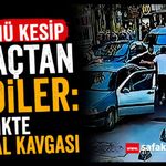 Otomobilden indiler, motosiklet sürücüsüne saldırdılar