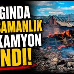 Kastamonu’da çıkan yangında ev, samanlık ve kamyon yandı