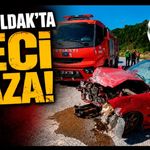 Zonguldak'ta korkutan kaza: Sürücü araçta sıkıştı