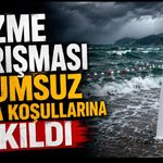 Yüzme yarışması olumsuz hava koşullarına takıldı