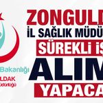 Zonguldak İl Sağlık Müdürlüğü sürekli işçi alımı yapacak
