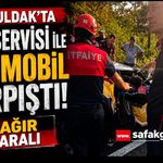 İşçi servisi ile otomobil çarpıştı: 1’i ağır 4 yaralı