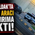 Zonguldak'ta Polis Aracı Kaldırıma Çıktı