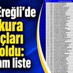 Kdz. Ereğli’de TYP kura sonuçları belli oldu: İşte tam liste