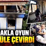 Çakmakla oynayan 2 yaşındaki çocuk evi yaktı