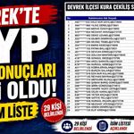 Devrek’te TYP kura sonuçları belli oldu: İşte tam liste