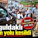 Zonguldaklı gelinin yolu kesildi, damat kahve pişirerek yolu açtı