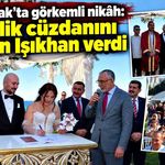 Zonguldak’ta siyaset ve bürokrasiyi buluşturan nikâh: Bakan Işıkhan cüzdanı verdi