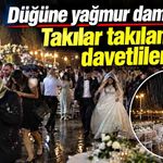 Düğüne yağmur damgası:  Takılar takılamadan davetliler kaçtı