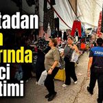 Zabıtadan giyim pazarında dilenci denetimi
