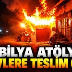 Mobilya atölyesi alevlere teslim oldu