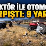 Kastamonu’da traktör ile otomobil çarpıştı: 9 kişi yaralandı