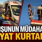 Balkonda tehlikeli anlar: Alt kattaki komşu kurtardı