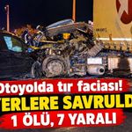 Otoyolda feci kaza: 1 ölü, 7 yaralı