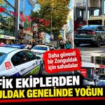 Trafik ekiplerden Zonguldak genelinde yoğun mesai