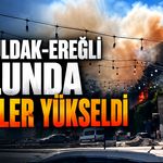 Zonguldak-Ereğli yolunda alevler yükseldi