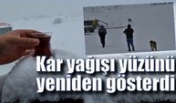 Karabük’te kar yağışı yüzünü yeniden gösterdi