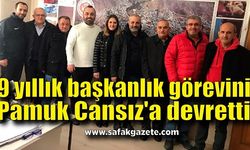 9 yıllık başkanlık görevini Pamuk Cansız'a devretti