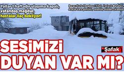 Köye ulaşım kesildi... Yollar açılmayı, hastalar ilaç bekliyor!