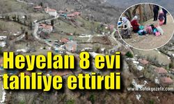 Heyelan 8 evi tahliye ettirdi