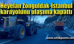 Heyelan Zonguldak-İstanbul karayolunu ulaşıma kapattı