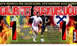 Şanlıurfa’da skoru koruyamadık: 1-1