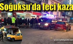 Taksi ile motosiklet çarpıştı! 1 yaralı