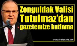 Zonguldak Valisi Tutulmaz'dan gazetemize kutlama