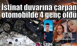 İstinat duvarına çarpan otomobil 4 gence mezar oldu