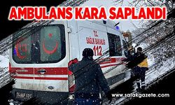 Ambulans kara saplandı