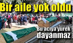 Bir aile yok oldu, tabutları yan yana dizildi