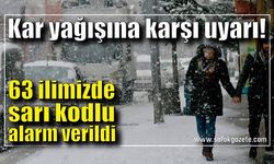 Meteoroloji kar yağışına karşı uyardı!