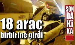 Tünel'de 18 araçlı birbirine girdi! Çok sayıda yaralı var