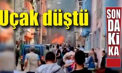 Mahalle arasına uçak düştü