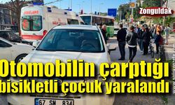 Otomobilin çarptığı bisikletli çocuk yaralandı